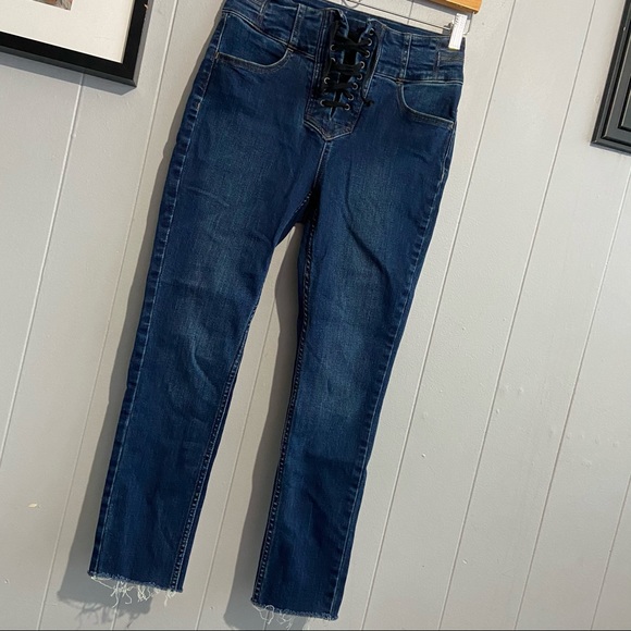 We The Free CVRY Hi-Rise Lace-Up Jeans - Picture 2 of 6